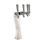 Micro Matic 6404-C-F Maxi Panther Ice Frosted Chrome Glycol Cooled 4 Tap Tower