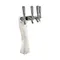 Micro Matic 6404-C-F Maxi Panther Ice Frosted Chrome Glycol Cooled 4 Tap Tower