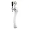 Micro Matic 6501-C-F-M Lucky Ice Frosted Chrome Glycol Cooled 1 Tap Tower with Lighted Medallion