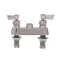 Fisher 67458 Deck Mounted 1/2" Stainless Steel Faucet Base with 4" Centers, Check Stems, Rigid Outlet, and Lever Handles