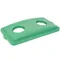 Continental 7316GN Green Rectangular Wall Hugger Recycle Bottle / Can Lid