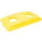 Continental 7316YW Yellow Rectangular Wall Hugger Recycle Bottle / Can Lid