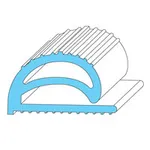 All Points 74-1000 Rubber Compression Door Gasket Strip - 7/8" x 1/2"