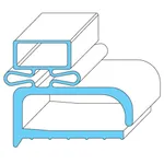 All Points 74-1010 Rubber Magnetic Door Gasket - 21 3/4" x 27 1/4"