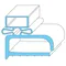 All Points 74-1010 Rubber Magnetic Door Gasket - 21 3/4" x 27 1/4"