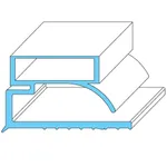 All Points 74-1105 Magnetic Door Gasket Strip - 96" x 7/8" x 1/2"