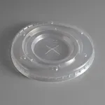 Carnival King 760PCLEMLD16 12-22 oz. Clear Cold Cup Flat Lid with Straw Slot for Lemonade Cup - 1,000/Case