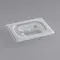Cambro 80CWCH135 Camwear 1/8 Size Clear Polycarbonate Handled Lid