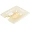 Cambro 80HPCHN150 1/8 Size Amber High Heat Handled Flat Lid with Spoon Notch