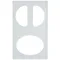 Vollrath 8240420 Miramar Resin Adapter Plate for Small Oval and Two Half Oval Pans - White Stone