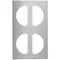 Vollrath 8241314 Miramar Stainless Steel Adapter Plate for Four Half Oval Pans