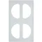 Vollrath 8241320 Miramar Resin Adapter Plate for Four Half Oval Pans - White Stone