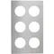 Vollrath 8241914 Miramar Stainless Steel Adapter Plate for Six 1.25 Qt. Bain Marie Pots