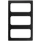 Vollrath 8244218 Miramar 3 Compartment Solid Black Resin Adapter Plate for Vollrath 40004 Pans