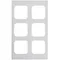Vollrath 8244320 Miramar 6 Compartment White Stone Resin Adapter Plate for Vollrath 40003 Pans