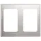 Vollrath 8250216 Miramar Stainless Steel Double Well Adapter Plate with Satin Finish Edge for Two 3/4 Size Food Pans