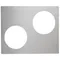 Vollrath 8250314 Miramar Stainless Steel Double Well Adapter Plate for Two Casserole Pans