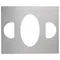 Vollrath 8250414 Miramar Stainless Steel Double Well Adapter Plate for Large Oval Pan and Two Half Oval Pans