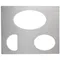 Vollrath 8250514 Miramar Stainless Steel Double Well Adapter Plate for Small Oval, Large Oval, and Half Oval Food Pan