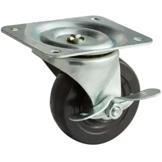 True 830217 4" Swivel Plate Caster with Brake