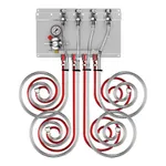 Micro Matic 83415-EAM Single Gauge (60 PSI) Quadruple Keg Secondary CO2 Regulator Panel