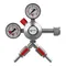 Micro Matic 842-2-PP Premium Plus Series Double Gauge Primary CO2 Low-Pressure Regulator with 2 Shut-Offs