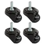 True 936566 CASTER KIT 2 SET/4, 1/2-13 X 1-1/2 STEM BLACK, 2 L