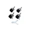 True 979479 2" Swivel Stem Casters - 4/Set