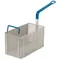 Anets 9800-91 12" x 5 3/4" x 9" Stainless Steel Split Pasta Basket