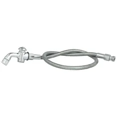 T&S B-0101-A 2.2 GPM Angled Push-Button Spray Valve with Aerator, 36" Stainless Steel Hose, and 1/2" NPT Male Connection