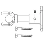 T&S B-0109-04 18" Wall Bracket Assembly for 3/8" NPS Risers