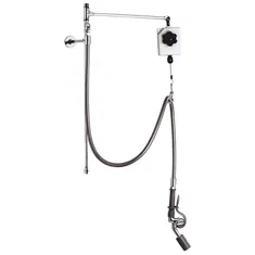 T&S B-0126-R 28 3/4" High Pre-Rinse Faucet Retrofit Kit with Angled Low Flow Spray Valve, Balancer, 68" Hose, and 6" Wall Bracket
