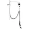 T&S B-0126-R 28 3/4" High Pre-Rinse Faucet Retrofit Kit with Angled Low Flow Spray Valve, Balancer, 68" Hose, and 6" Wall Bracket