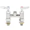 T&S B-0225-LN-CC-CR Deck Mounted Faucet Base with 4" Centers, No Spout, Cerama Cartridges, and Lever Handles