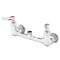 T&S B-0330-LN Wall Mounted Double Pantry Base Faucet with 8" Centers
