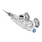 T&S B-0346-LN Wall Mounted Pantry Faucet Base with 3 3/8" Adjustable Centers and Swivel Outlet