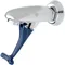 T&S B-1200 Wall Mounted Push Back Glass Filler with Adjustable Flange - 3/8" NPT Female Inlet