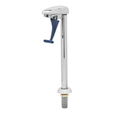 T&S B-1210-12 Deck Mount Push Back Glass Filler with 12" Pedestal - 1/2" NPT Male Inlet