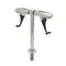 T&S B-1215-12 Deck Mount Push Back Double Glass Filler with 12" Pedestal - 1/2" NPT Male Inlet