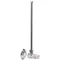 T&S B-1305-01 Flexible Supply Assembly with Loose Key Angle Stop, 1/2" NPT Female Inlet, 12" Long Flexible Copper Tube, and Wall Flange