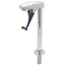 T&S B-1957 Deck Mounted Push Back Glass Filler with 9" Pedestal - 1/2" Male Inlet