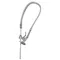 T&S B-2250-B-18R Baseless Pre-Rinse Faucet Assembly with 18" Riser, 44" Hose, and 6" Wall Bracket