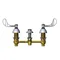T&S B-2866-04LN Deck Mount Easy Install Faucet Base with 8" Centers, 4" Wrist Action Handles, and Eterna Cartridges
