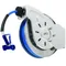 T&S B-7143-06 Stainless Steel Open Hose Reel with 1/2" x 50' Hose and Front Trigger Water Gun - 7/16" Flow Orifice