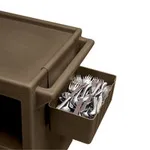 Cambro BC1115SH131 1.75 Gallon Brown Silverware Holder for Service Carts