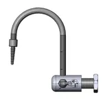 T&S Brass BL-9520-01 LAB FAUCET, WALL MOUNT, GRAY PVC, RIGID GOOSENECK,