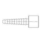 T&S Brass BL-9540-10 SERRATED TIP, GRAY PVC, 3/8 NPT FEMALE INLET