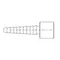 T&S BL-9540-10 Gray PVC Straight Serrated Tip with 3/8" IPS Female Connections