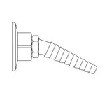T&S Brass BL-9550-01BLU PLASTIC PANEL FLANGE & ANGLED SERRATED TIP, BLUE (