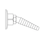T&S BL-9550-01WH White Universal Panel Flange with Angled Serrated Tip